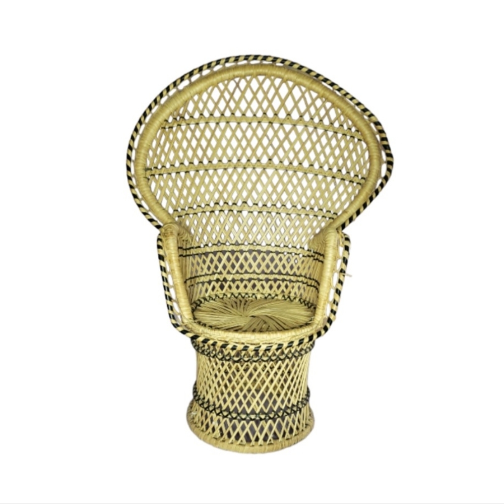 Vintage Mini Rattan Peacock Chair